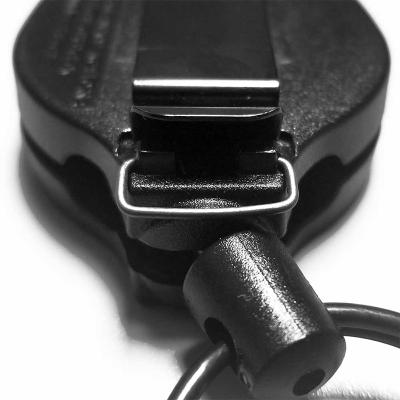 KEY-BAK nøgleholder med 180° drejbar trommel med kevlar-wire og bælteclips (S48P-K Heavy Duty)